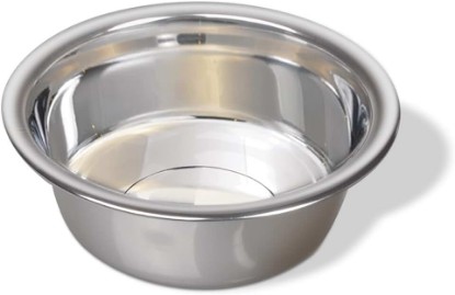 Picture of Van Ness Pets Medium Lightweight Stainless Steel Dog Bowl, 32 OZ Food And Water Dish, Natural