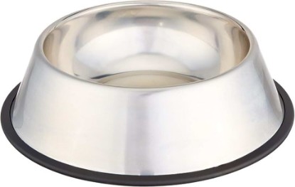 Picture of Amazon Basics Stainless Steel Non-Skid Dog Bowl, Dishwasher Safe, Rust Resistant, Single