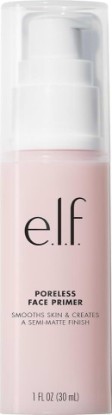 Picture of e.l.f. Poreless Face Primer - Large, Silky, Skin-Perfecting, Lightweight, Long Lasting, Absorbs Quickly, Smooths, Preps, Creates Flawless Base, Infused with Tea Tree and Vitamins A & E, 1.01 Fl Oz