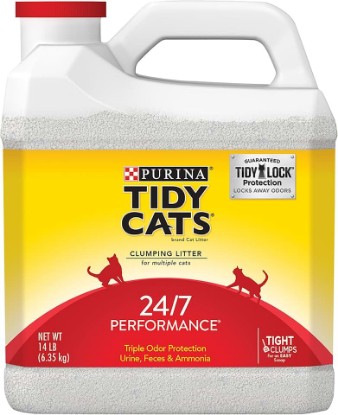 Picture of Tidy Cats Cat Litter, Clumping, 24/7 Performance, 14-Pound Jug, Pack of 1
