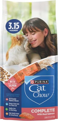 Picture of Purina Cat Chow Complete High Protein Dry Cat Food with Real Salmon - (Pack of 4) 3.15 lb. Bags