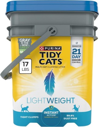 Picture of Purina Tidy Cats Light Weight, Low Dust, Clumping Cat Litter, LightWeight Instant Action Cat Litter - 17 Pound (Pack of 1)