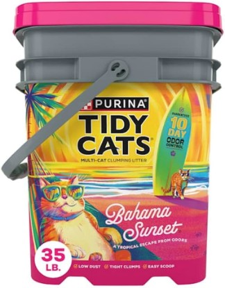 Picture of Golden Cat 112256 35 lbs Tidy Cats Bahama Sunset Clumping Scented Low Dust Cat Litter