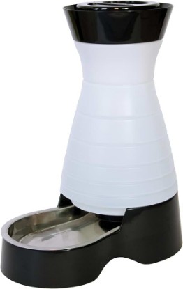 Picture of PetSafe Healthy Pet Water Station, 64 oz, Stainless Steel Bowl, Small | Gravity-Fed Pet Water Fountain Keeps Cats or Small Dogs Hydrated, Stainless Steel Bowl Is Dishwasher Safe