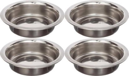 Picture of 4 Pack Stainless Steel Cat & Dog Bowls, 8 oz Each, Small Pet Feeding Dishes for Food & Water, Lightweight & Durable