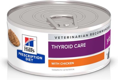 Picture of HILL'S PRESCRIPTION DIET y/d Thyroid Care Wet Cat Food | #1 Veterinarian Recommended, Chicken Recipe, 5.5 oz. Cans, 24-Pack