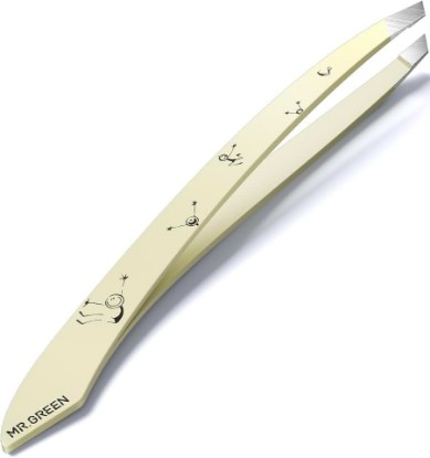 Picture of MR.GREEN Tweezers For Women Facial Hair, Professional Precision Eyebrow Tweezers for Women and Men, Stainless Steel Slanted Cute Hair Removal Plucker