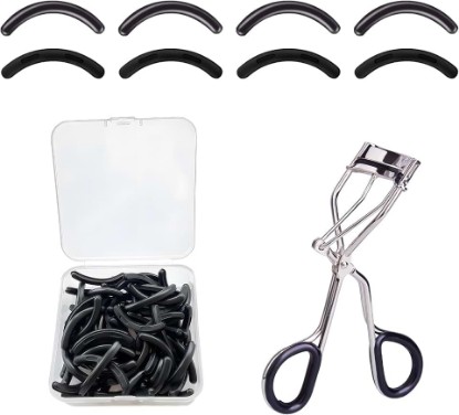 Picture of 40 Pcs Eyelash Curler Refills, Silicone Eye Lash Curlers Refill Pads Compatible with Tweezerman Eyelash Curler