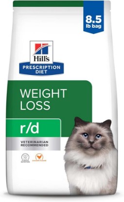 Picture of HILL'S PRESCRIPTION DIET r/d Weight Reduction Dry Cat Food | #1 Veterinarian Recommended, Chicken Recipe, 8.5 lb. Bag