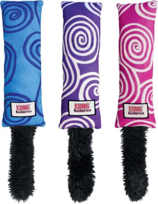 Picture of KONG Kickeroo Swirl Cat Toy – Plush with Crinkle Sound, Soft Catnip Toy for Indoor Cats – Assorted Colors (3 Pack)