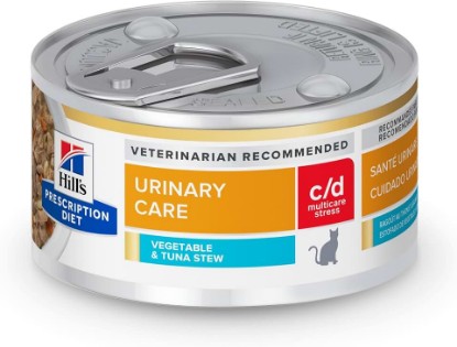 Picture of HILL'S PRESCRIPTION DIET c/d Multicare Stress Wet Cat Food | #1 Veterinarian Recommended, Vegetable & Tuna Stew, 2.9 oz. Cans, 24-Pack