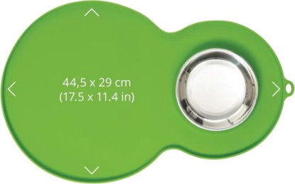 Picture of Catit Peanut Shape Cat Placemat, Green | 17.5” x 11.4”, Medium, Model: 44012