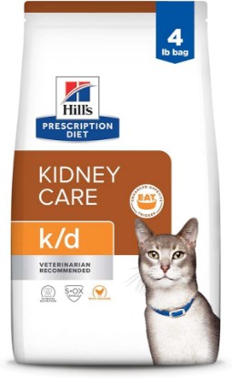 Picture of HILL'S PRESCRIPTION DIET k/d Kidney Care Dry Cat Food | #1 Veterinarian Recommended, Chicken Recipe, 4 lb. Bag