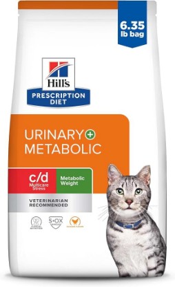 Picture of HILL'S PRESCRIPTION DIET c/d Multicare Stress Metabolic Weight Dry Cat Food | #1 Veterinarian Recommended, Chicken Recipe, 6.35 lb. Bag