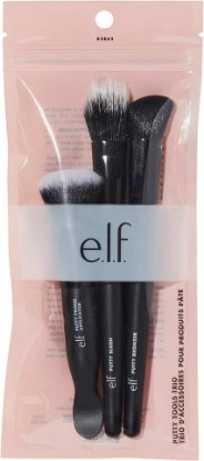 Picture of e.l.f. Putty Tools Trio, Set Of 3 Face Makeup Brushes For Putty Products, Helps You Easily Blend Putty Primer, Blush & Bronzer, Vegan & Cruelty-Free
