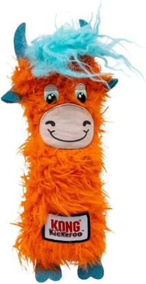 Picture of KONG Kickeroo Highland Cow Cat Toy – Plush Catnip Toy with Crinkle Sound & Fluffy Tail – Assorted Colors (1 Pack)