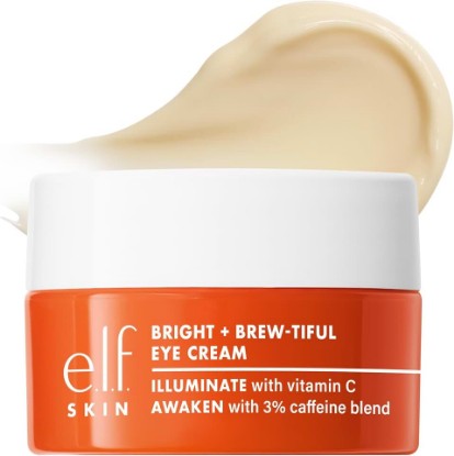 Picture of e.l.f. SKIN Bright + Brew-tiful Eye Cream, Helps Brighten Appearance Of Undereye Dark Circles & Repair Puffiness, Vegan & Cruelty-Free