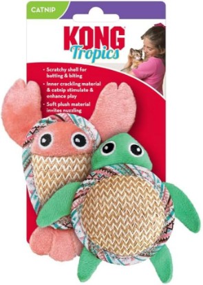 Picture of KONG Tropics Pals Sea Creatures 2 Pack - Catnip Filled and Crackly Inner Material - Cat Toy