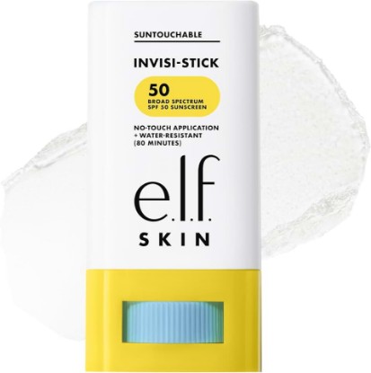 Picture of e.l.f. SKIN Suntouchable Invisi-Stick Face Sunscreen SPF 50, Clear, Lightweight with Sunflower Seed Oil, Vegan & Cruelty-Free