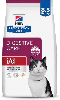 Picture of HILL'S PRESCRIPTION DIET i/d Digestive Care Dry Cat Food | #1 Veterinarian Recommended, Chicken Recipe, 8.5 lb. Bag