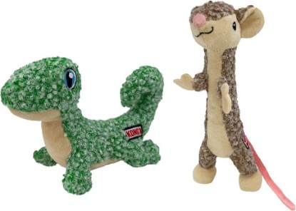 Picture of KONG Luvs Crinkle Textured Cat Toy Stuffed with Catnip (Mouse/Lizard Combo)