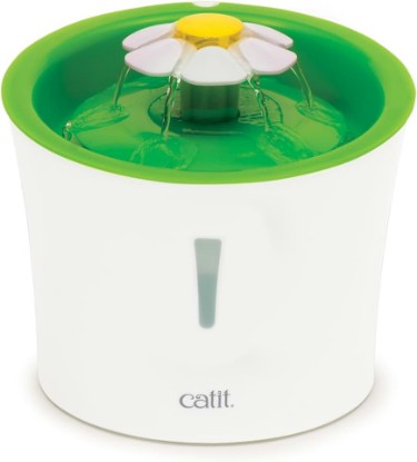 Picture of Catit Flower Fountain with Triple Action Filter, 3 L, Green | Cat Drinking Water Fountain