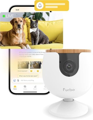 Picture of Furbo Mini Pet Camera [Paid Plan Required to Activate] | Stay connected with AI Pet & Home Safety Alerts, Mountable 130° Wide View, Video History, 2-Way Audio, Paid Plan Required