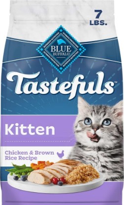 Picture of Blue Buffalo Tastefuls Chicken Kitten Dry Cat Food, 7 lb | With DHA, Real Chicken First, Antioxidant-Rich LifeSource Bits