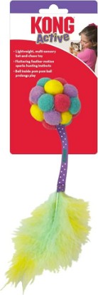 Picture of KONG Active Bubble Ball Lightweight Pompom Multi-Sensory Bat and Chase Cat Toy