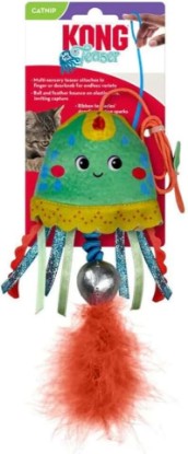 Picture of KONG Teaser Jellyfish Feather with Ringing Bell and Catnip