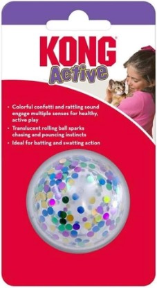 Picture of KONG Cat Active Confetti Party Ball - Rattling, Rolling Cat Toy