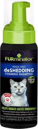 Picture of FURminator Rinse-Free deShedding Foaming Shampoo for Cats, 8.5 oz | Reduces Shedding & Prevents Hairballs Without Bathing, Neutralizes Odors, No Sulfates Parabens Or Added Dyes