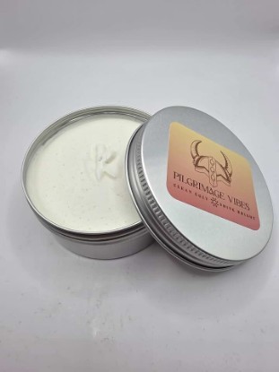 Picture of Natural Tallow Summer Moisturizer with Nourishing Oils | Pilgrimage Vibes Handmade Grass Fed Beef Tallow Balm (Coconut Paradise)