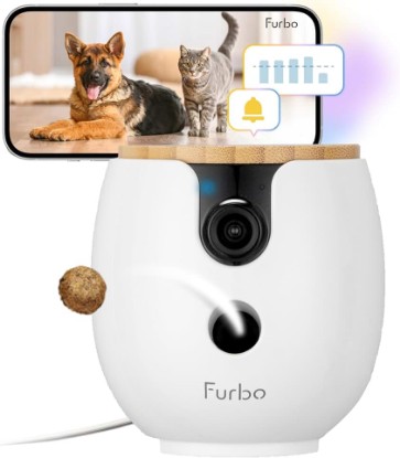 Picture of Furbo Mini 360° Pet Camera [Paid Plan Required to Activate] | Stay connected with AI Pet & Home Safety Alerts, 2K QHD View, Auto-Tracking, Video History, 2-Way Audio, Paid Plan Required