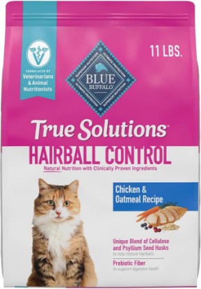 Picture of Blue Buffalo True Solutions Hairball Control Chicken Dry Cat Food, 11 lb | Adult Formula, Reduces Hairballs, Clinically Proven Prebiotic Fiber, Veterinarian Formulated