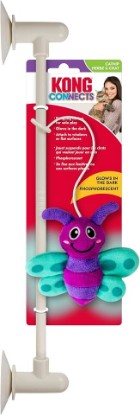 Picture of KONG Connects Glow Firefly Cat Toy – Interactive Window-Mounted Toy with Suction Cups, Glowing Wings, Crackling Sounds & Catnip for Batting & Hunting Play