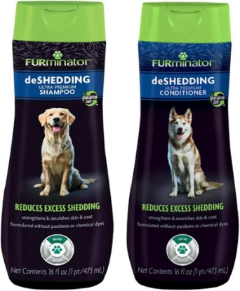 Picture of FURminator Deshedding Ultra Premium Shampoo & Conditioner Bundle. 16oz.