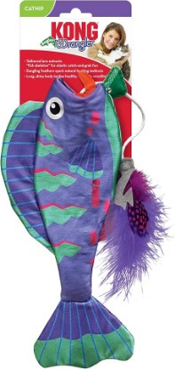 Picture of KONG Wrangler Angler Fish Feathery Lure Catnip Crinkle Toy (Assorted Colors)