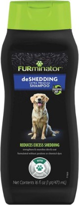 Picture of FURminator Ultra Premium deShedding Shampoo for Dogs, 16 oz | Reduces Excess Shedding, Helps Remove Wet Dog Smell, No Parabens or Dyes, Fresh Scent