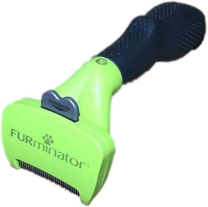 Picture of FURminator Small Dog Undercoat deShedding Tool for Short Hair | Reduces Loose Hair From Shedding, Easy Clean-Up, For Dogs Less Than 25 lbs, Use Weekly, Ergonomic Handle For Comfort