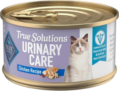 Picture of Blue Buffalo True Solutions Urinary Care Chicken Wet Cat Food, 3 oz, 24 ct | Supports Urinary Tract Health, Made Without Wheat, Veterinarian Formulated