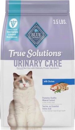 Picture of Blue Buffalo True Solutions Urinary Care Chicken Adult Dry Cat Food, 3.5 lb | Supports Urinary Tract Health, Made Without Wheat, Veterinarian Formulated