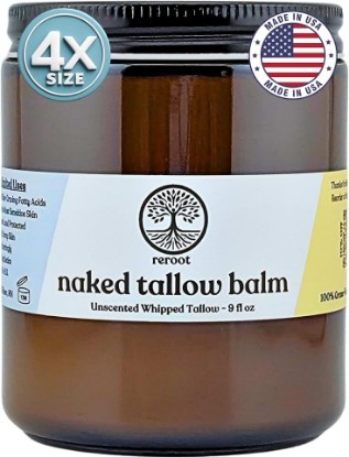 Picture of Beef Tallow for Skin - NAKED TALLOW BALM I 1 Ingredient - 100% Grass Fed Beef Tallow | Whole Body & Face | Whipped & UNSCENTED for Sensititve Dry Skin, Babies, Eczema, Psoriasis, Rosacea
