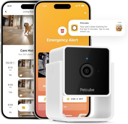 Picture of Petcube Cam – Indoor Wi-Fi Pet & Security Camera with App | 1080p HD video, 2-way audio, night vision, smart alerts for dog, cat & home security monitoring