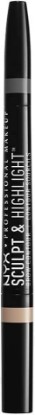 Picture of NYX PROFESSIONAL MAKEUP Sculpt and Highlight Brow Contour, Eyebrow Pencil, Black Golden