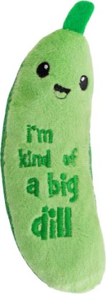 Picture of Catstages Crunchy Pickle Kicker Chew Cat Toy, Catnip & Dental Mesh, 6.5" | Crinkle Sounds, Long Plush Body for Bunny Kicking, Helps Keep Teeth Clean & Massages Gums, Indoor Enrichment, Cats & Kittens