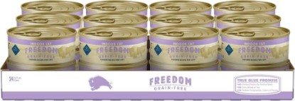 Picture of Blue Buffalo Freedom Chicken Adult Grain-Free Wet Cat Food, 5.5 oz, 24 ct | Indoor Formula, High Moisture for Daily Hydration, No Corn, Wheat, or Soy