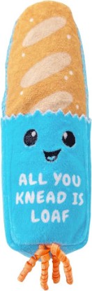 Picture of Catstages Loaf Kicker Interactive Cat Toy with Catnip & Dental Mesh, 6.5" | Plush Body for Bunny Kicking, Supports Clean Teeth & Massages Gums, Ribbon Accent, Enrichment for Cats & Kittens