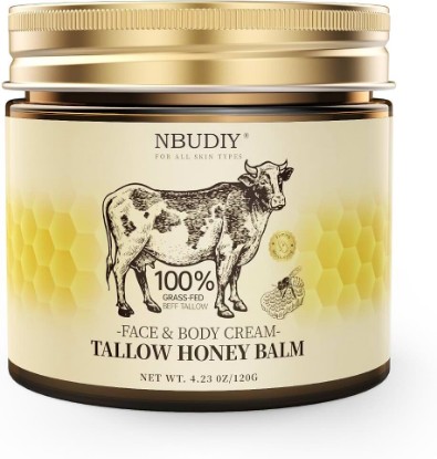 Picture of Beef Tallow for Skin, Tallow and Honey Balm, Grass Fed Beef Tallow | Tallow Face Moisturizer, Beef Tallow for Face, Sensitive Dry Skin Repair, Deeply Nourishing, 4.23Oz, Floral Mist