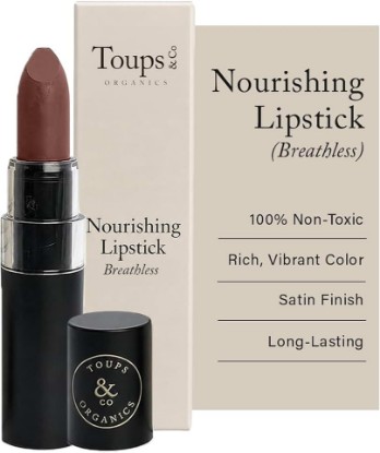 Picture of Toups & Co Nourishing Lipstick – Breathless | Hydrating Lip Color with Avocado Oil, Vitamin E & Jojoba Oil | Satin Finish Lipstick for Soft, Smooth Lips | Highly Pigmented Color